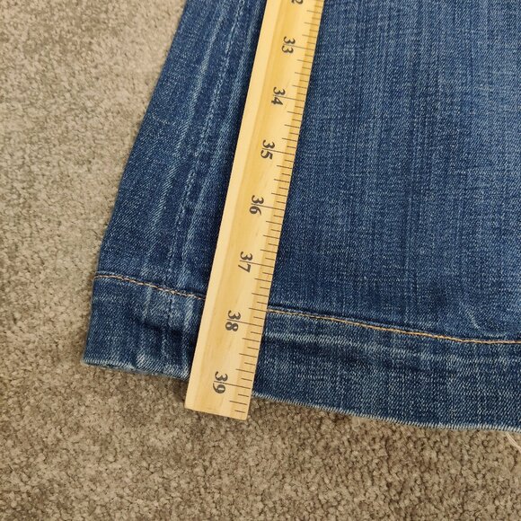 7 For All Mankind Women's Boot Cut Jeans Size 30 Blue Cotton Casual Distressed - Picture 11 of 11